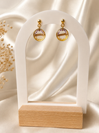 Boucle d'oreille SOUVENIR paillettes (avec les crins, poils ou plumes de votre animal)