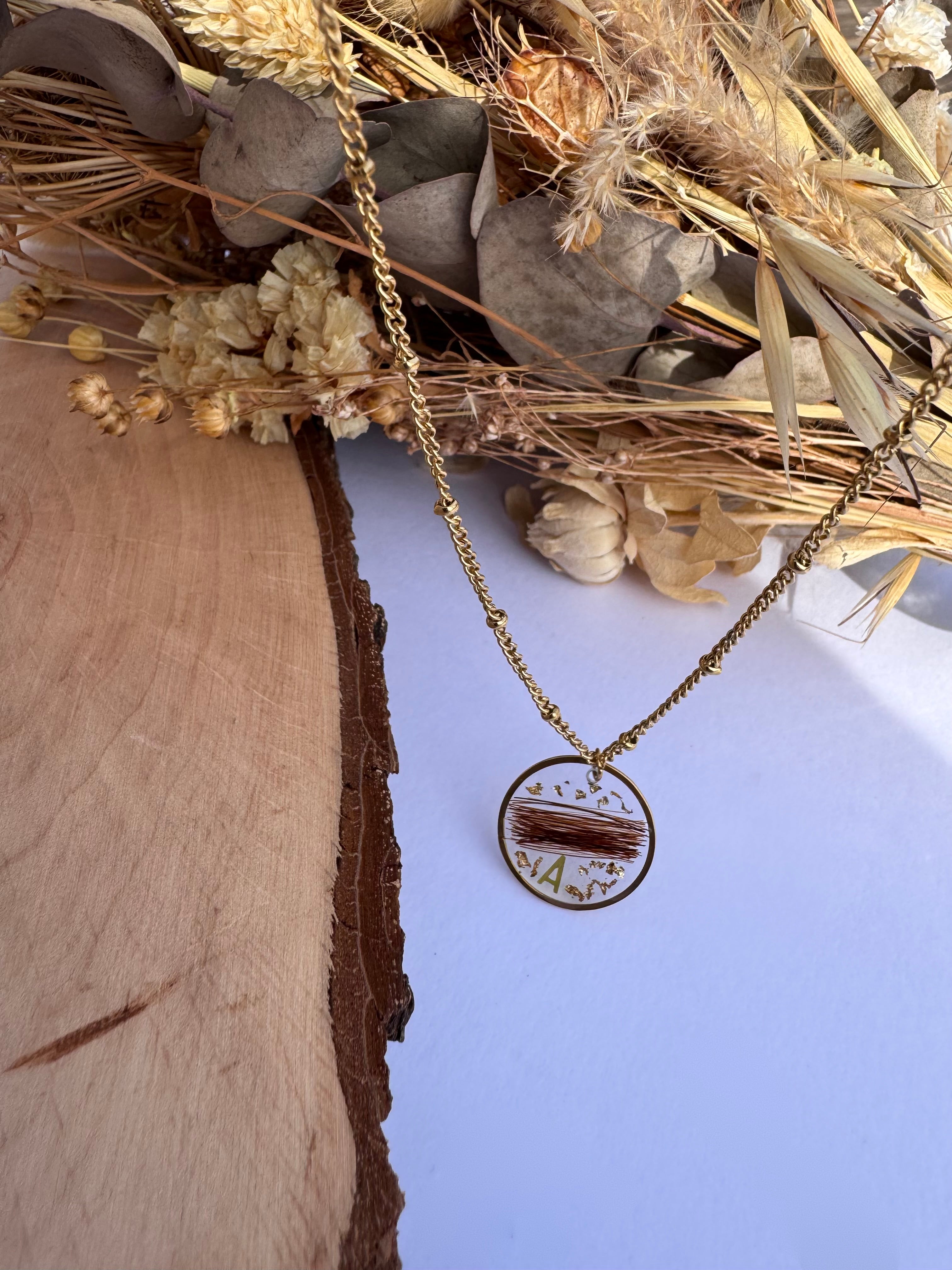 Collier SOUVENIR (avec les crins, poils ou plumes de votre animal)