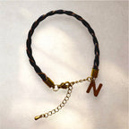 Bracelet en crins personnalisé - avec 2 charms initiale