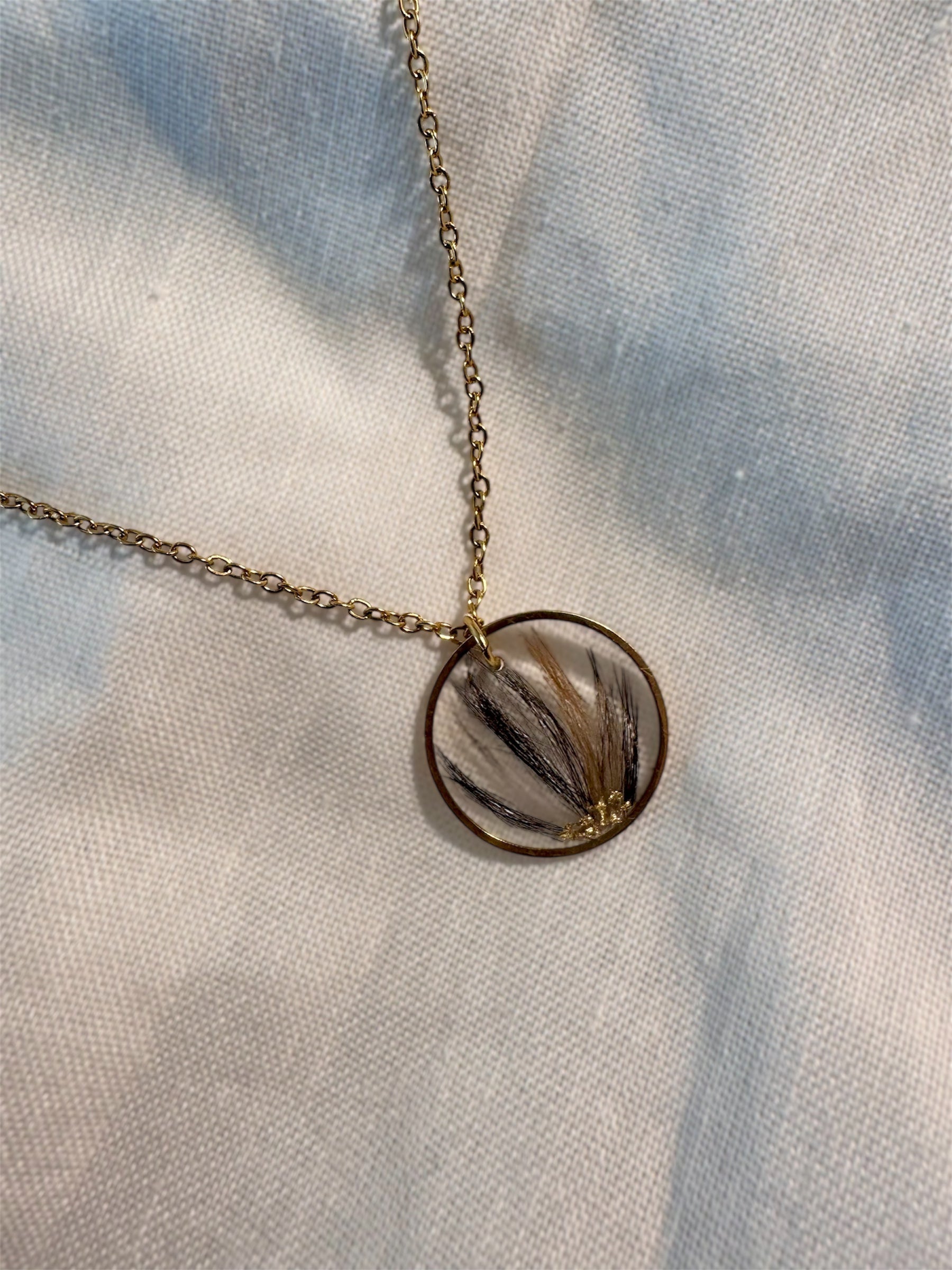 Collier SOUVENIR (avec les crins, poils ou plumes de votre animal)