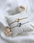 Bracelet COEUR (avec les crins, poils ou plumes de votre animal)