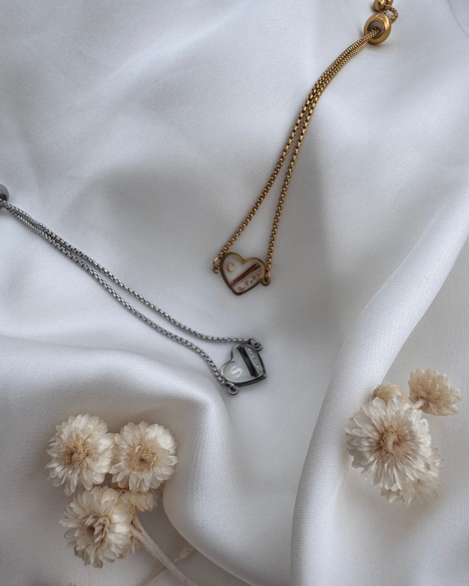 Bracelet COEUR (avec les crins, poils ou plumes de votre animal)