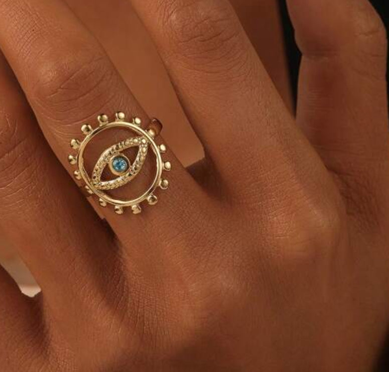 Bague Œil bleu