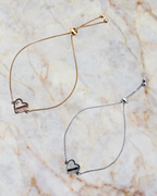 Bracelet COEUR (avec les crins, poils ou plumes de votre animal)