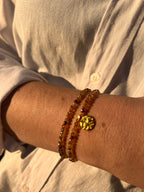 Bracelet Lila double - Coffee