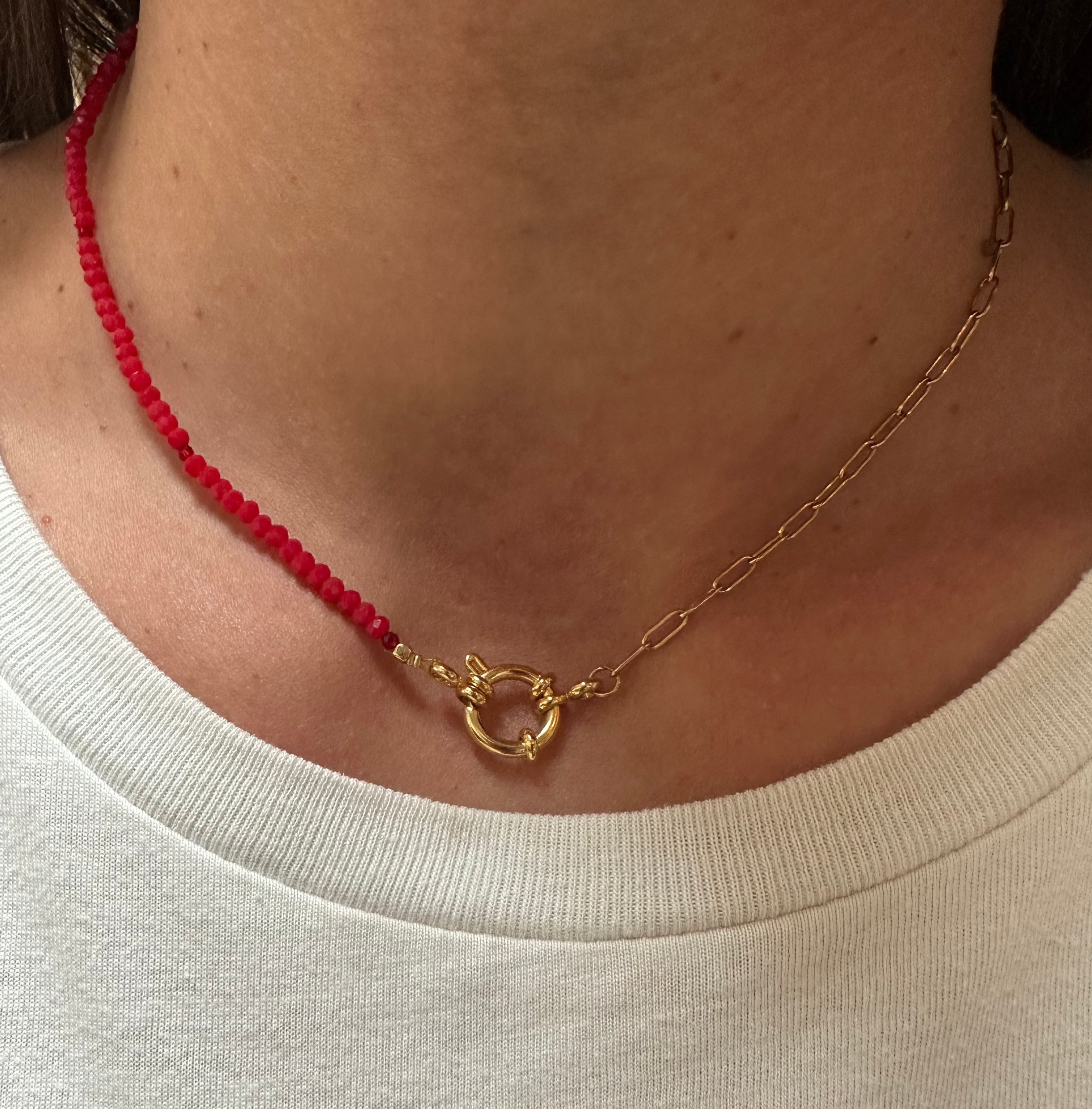 Collier Sol - Rouge