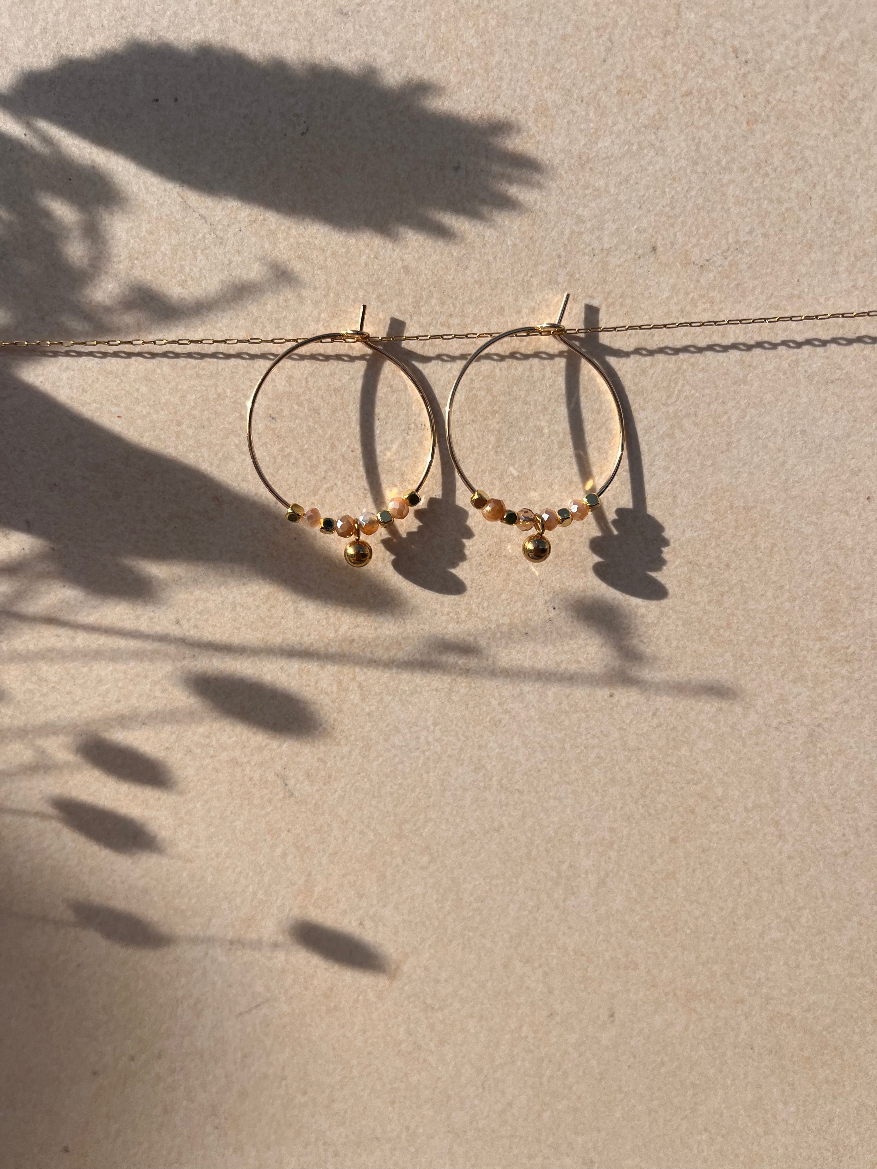 Boucles d'oreilles Fanou - Coffee