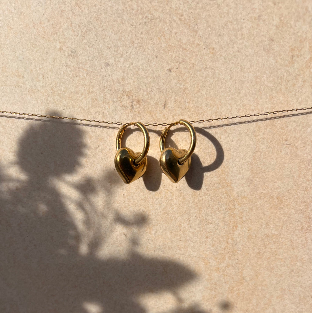 Boucles d'oreilles - Cœur doré