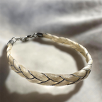 Bracelet ULTIMA - crins blanc & fil argenté